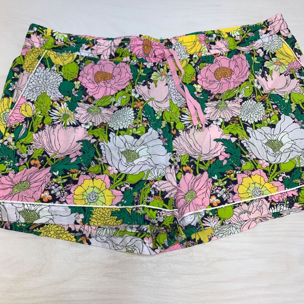 Vera Bradley Shorts Womens XL Floral Paisley Lounge Sleepwear Cotton Pink